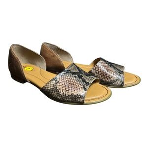 Born‎ Snakeskin & Leather D’Orsay Flats – Women’s Size 7